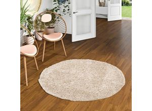 4251765665027 - - Hochflor Langflor Shaggy Teppich Comfy Mix Beige Rund - 120 cm Rund