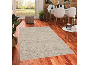 4251765680792 - Natur Teppich Wolle Alaska Grau Braun Meliert - 70x130 cm