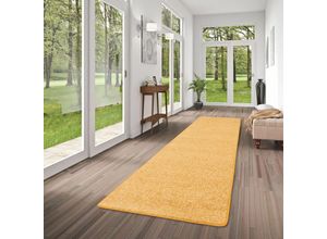 4251765683281 - - Hochflor Velours Läufer Teppich Mona Curry Gelb - 80x200 cm