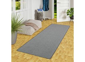 4251765685506 - - Feinschlingen Läufer Velour Teppich Strong Anthrazit - 80x160 cm