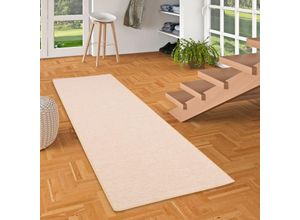 4251765685773 - - Feinschlingen Läufer Velour Teppich Strong Sand - 80x160 cm