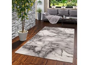 4251765688910 - Luxus Designer Teppich Carrara Marmor Optik Grau Verlauf - 80x150 cm