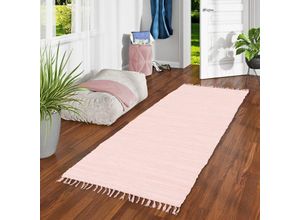 4251765691590 - - Baumwolle Natur Teppich Läufer Jolly Cotton Rosa - 60x120 cm