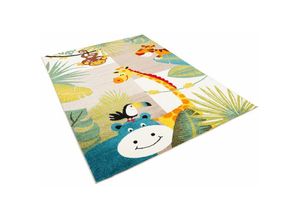 4251765693297 - - Kinder Teppich Softstar Kids Tierwelt Bunt - 80x150 cm