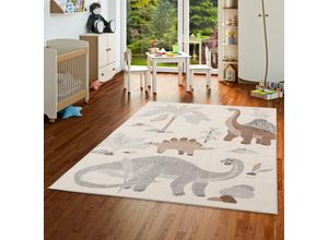 4251765693570 - Kinder Teppich Softstar Kids Dinowelt Grau - 200x290 cm