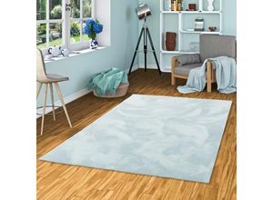 4251765694461 - - Luxus Super Soft Fellteppich Pearl Blau - 80x150 cm