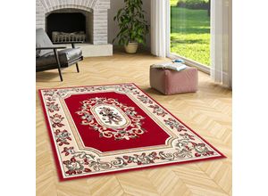 4251765696588 - - Orient Velours Teppich Trendline Rot - 70x230 cm