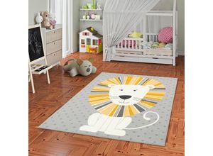 4251765697363 - - Kinderteppich Trendline Löwe Grau Gelb - 120x170 cm