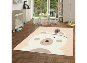 4251765697431 - Kinderteppich Trendline Pastell Rosa Creme Bär - 200x290 cm