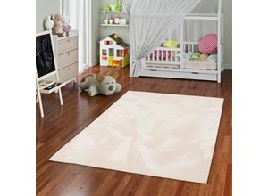 4251765697561 - Kinder und Jugend Super Soft Fellteppich Pearl Kids Beige - 80x150 cm