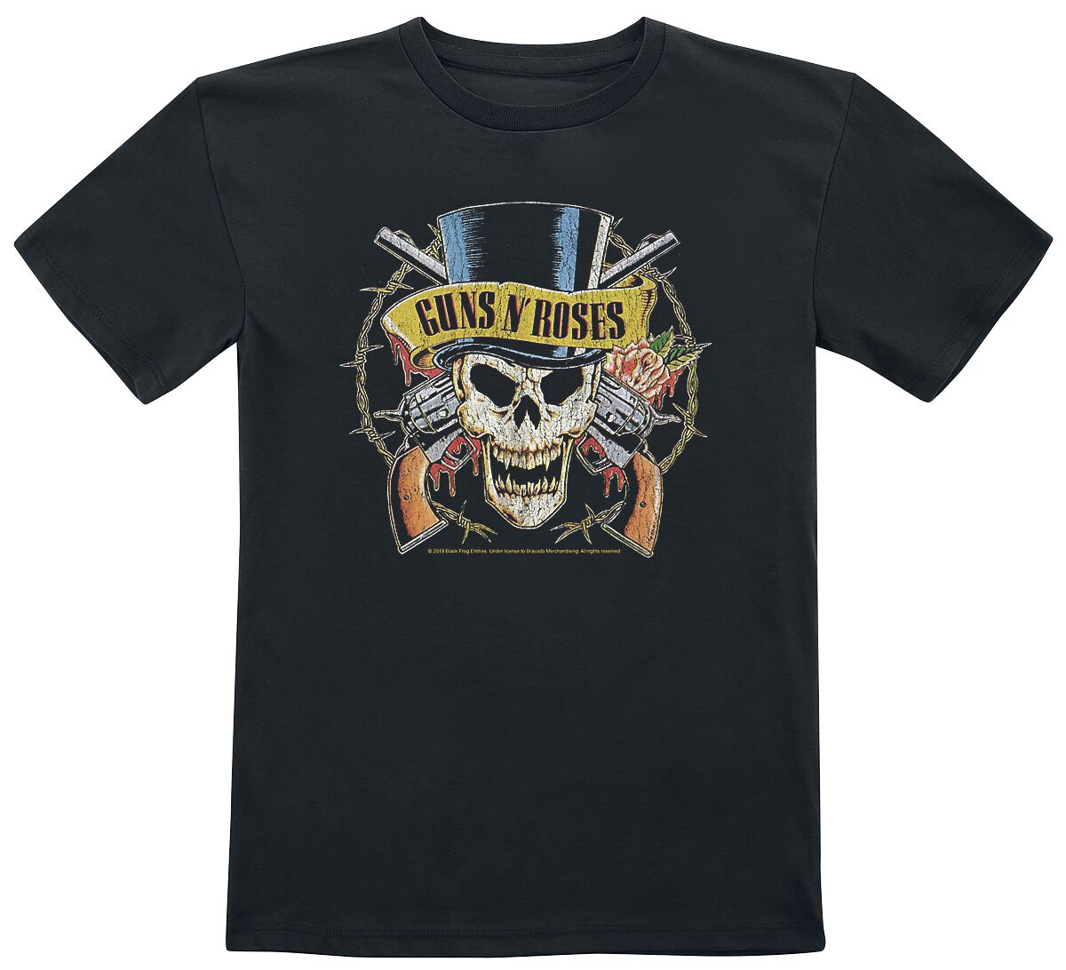 4251769349671 - Guns N Roses Metal-Kids - Top Hat T-Shirt schwarz in 152