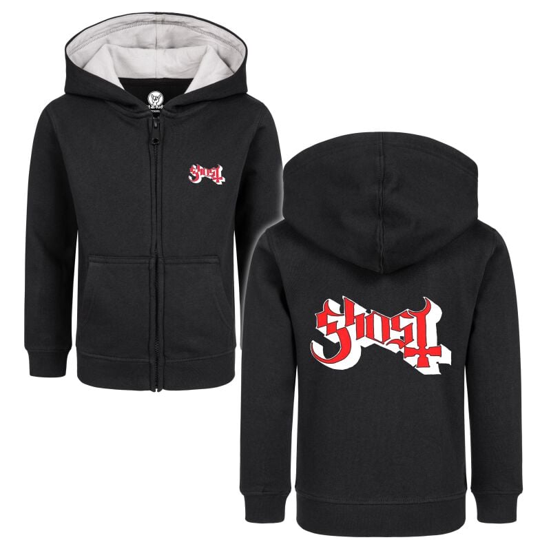 4251769357805 - Metal-Kids - Logo Kinder-Kapuzenjacke schwarz in 104