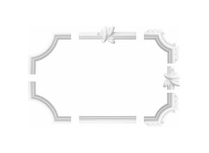 4251769611341 - Design - Wand- und Deckenumrandung Fries Stuck eps E-19 Flachleiste E-19 - 2000 x 40 x 21 mm