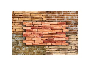 4251769678986 - PVC Wandpaneele - pflegeleichte Stein- Holz- & Bildmotive - RESTPOSTEN BRICK NATURAL