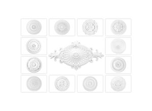 4251769679853 - Grand Decor - Stuckrosette aus pu R101 bis R124 - Deckenrosette Stuck Wanddeko Wohnzimmer R101 - ø 61 cm