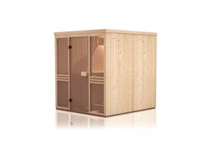 4251771214172 - Finntherm - Innensauna Karina Innensauna 2 Sitzbänke aus Holz  Saunakabine mit 40 mm Wandstärke fsc zertifiziert Infrarotsauna mit Montagematerial