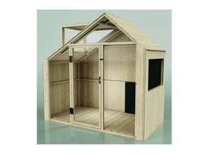 4251771240782 - Polarplay - Spielhaus aus Massiv-Holz mit Acryl-Glas Outdoor Kinderspielhaus Garten - Naturbelassen 4251771240782 - Polarplay - Spielhaus aus Massiv-Holz mit Acryl-Glas Outdoor Kinderspielhaus Garten - Naturbelassen