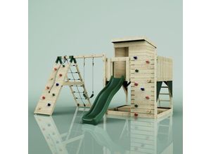 4251771273155 - Spielturm Freja aus Holz in Grün - Grün - Polarplay