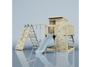 4251771273162 - Spielturm Freja aus Holz in Blau - Blau - Polarplay