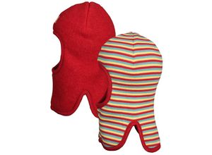 4251774514231 - PICKAPOOH - Wende-Schlupfmütze SWITCH WOLLFLEECE in rot bunt Gr50