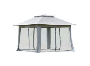 4251774904179 - Faltpavillon inkl Rollentasche 364 x 364 x 294 m (LxBxH) Gartenzelt Pop-Up-Zelt Pavilon Grillpavillon