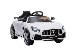 4251774906173 - Kinderfahrzeug GTR Elektroauto mit Fernbedienung Musik(MP3 USB) Licht 3–5 Jahre PP Metall Weiß 105 x 58 x 45 cm - Weiß