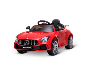 4251774906180 - Kinder Elektroauto mit Scheinwerfer 105 x 58 x 45 cm (LxBxH) Elektro Kinderfahrzeug Kinderauto Mercedes-Benz AMG GTR