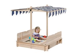 4251774906371 - Sandkasten mit verstellbarem Dach natur 106 x 106 x 121 cm(LxBxH) Sandkiste mit Lehnen Dach verstellbar Zedernholz Spielkiste für Kinder 4251774906371 - Sandkasten mit verstellbarem Dach natur 106 x 106 x 121 cm(LxBxH) Sandkiste mit Lehnen Dach verstellbar Zedernholz Spielkiste für Kinder
