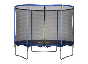 4251774909495 - Trampolin mit Sicherheitsnetz blau schwarz Ø305 x 248H cm Gartentrampolin Kindertrampolin Trainingstrampolin