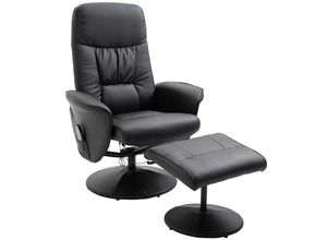 4251774913836 - Massagesessel mit Ottomane TV-Sessel Relaxsessel 145Â° Neigung schwarz 700-113V01