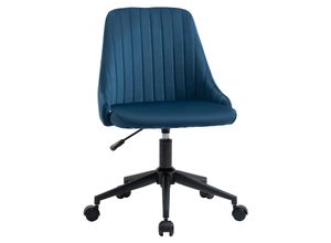 4251774916189 - Bürostuhl ergonomisch geformt high-end gaslift Blau 50 x 58 x 77-85 cm (BxTxH) Schreibtischstuhl Gamingstuhl Computerarbeitsstuhl Computerstuhl