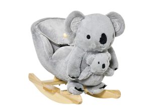 4251774916974 - Schaukeltier Spielzeug Triceratops Koala Grau 60 x 33 x 50 cm (LxBxH) Schaukeltier Kinderschaukel Kinderschaukel