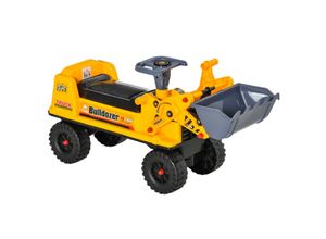 4251774918176 - Kinder Bulldozer mit Stauraum Gelb Schwarz 70 x 26 x 37 cm (LxBxH) Kinderfahrzeug Elektroauto Kinder Bagger