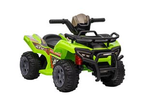 4251774918763 - Mini Elektro-Quad Kinder Elektro atv Kinderfahrzeug Elektroquad für 18-36 Monate Kinder Metall PP-Kunststoff Grün 70 x 42 x 45 cm - Grün - Homcom