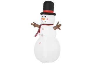 4251774921367 - Weihnachten aufblasbarer Schneemann 182 m Weihnachtsdekoration wetterfest LEDs Polyester 100 x 80 x