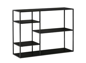 4251774927871 - Standregal mit mehreren Ablageflächen schwarz 120B x 35T x 875H cm Eckregal Standregal Eckregal Bücherregal Regal Aufbewahrung