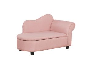 4251774929714 - Kindersofa mit Armlehne rosa 80L x 40B x 49H cm kindersessel kindercouch kinderstuhl spielsofa schlafsessel