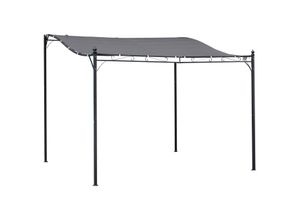 4251774930062 - Pergola Gartenpavillon Pavillon Überdachung Zelt Metall Grau 297x297cm