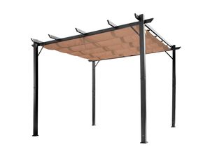 4251774932844 - Pergola Pavillon mit einstellbarem Stoffdach 3 x 4 m Terrassen-Vordach Aluminium Sonnenschu