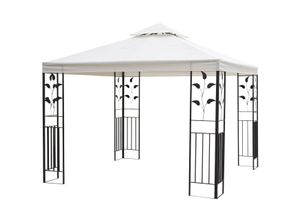 4251774933865 - Gartenpavillon Pavillon 295 x 295 m Doppeldach Stahl Polyester Creme