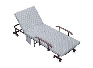 4251774939140 - Klappbett mit Rollen grau 190L x 76B x 33H cm gästebett mit rollen sessel mit verstellbarer rückenlehne reisebett