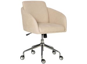 4251774941655 - Bürostuhl mit einstellbarer Höhe und 360° Drehrollen beige 64L x 635T x 908H cm schreibtischstuhl bürostuhl stuhl