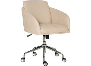 4251774941662 - Bürostuhl mittelhoch Schreibtischstuhl Drehstuhl ergonomischer Computerstuhl höhenverstellbar Smat-Touch Metall Beige 64 x 635 x 908 cm - Beige