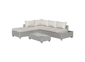 4251774941952 - 3-tlg Polyrattan Gartenmöbel Set Gartengarnitur Garten-Set Sitzgruppe Loungeset Loungemöbe