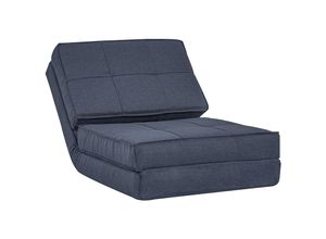 4251774942126 - Bodensofa mit Sitzkissen blau 61L x 73B x 58H cm bodensofa bodenliege liegesofa bodenstuhl schlafsessel