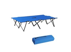 4251774942928 - Campingbett Klappbar für 2 Personen Feldbett Klappbett mit Tragetasche bis 136 kg belastbar Stahl Ox