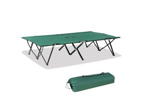 4251774942942 - Campingbett Klappbar für 2 Personen Feldbett Klappbett mit Tragetasche bis 136 kg belastbar Stahl Ox