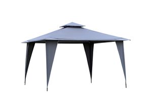 4251774946100 - Pavillon mit Doppeldach 350 x 350 x 270 cm (LxBxH) Gartenzelt Partyzelt Festzelt Gartenpavillon