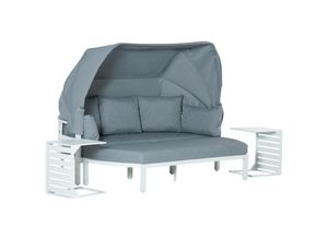 4251774946698 - 4-teiliges Gartenmöbel-Set mit Beistelltisch Dach Bank Balkonmöbel Set Sofa mit Kissen Outdoor Alumi 4251774946698 - 4-teiliges Gartenmöbel-Set mit Beistelltisch Dach Bank Balkonmöbel Set Sofa mit Kissen Outdoor Alumi