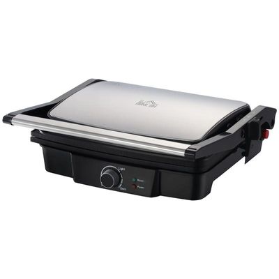 4251774946865 - Elektrogrill mit einer Verriegelung rutschfesten Füßen und Antihaftbeschichtung schwarz 351L x 326B x 155H cm gesundheitsgrill panini-presser sandwich-grill